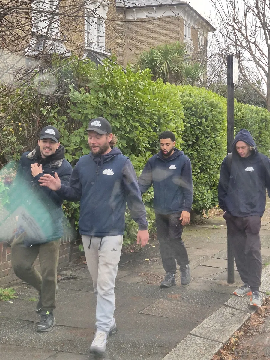 Walking in with the kit