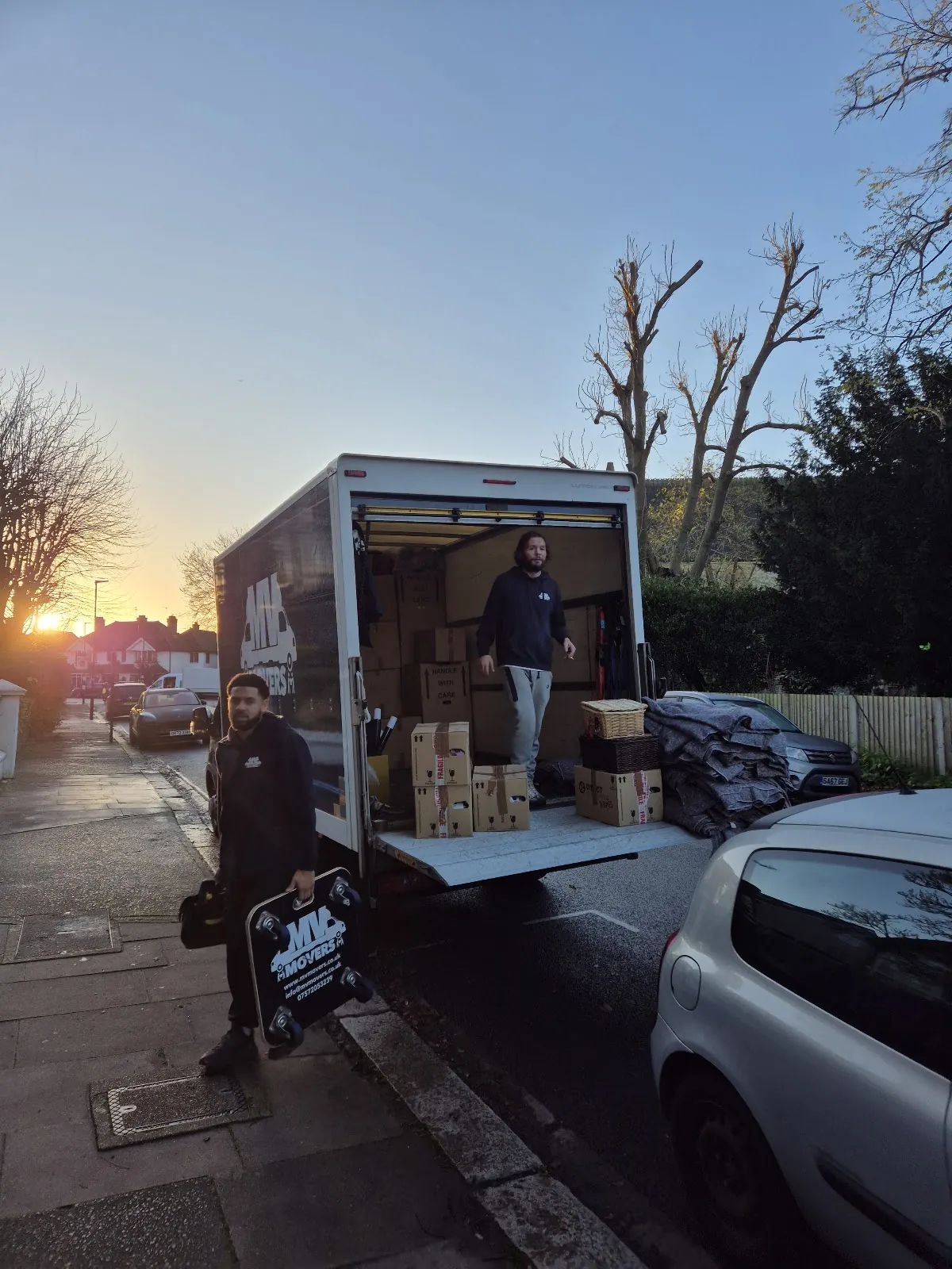 Late finish – Unloading at sunset