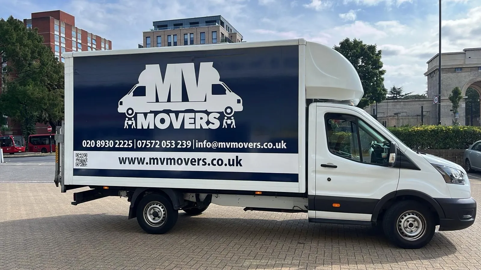 MV Movers Luton van on a London street