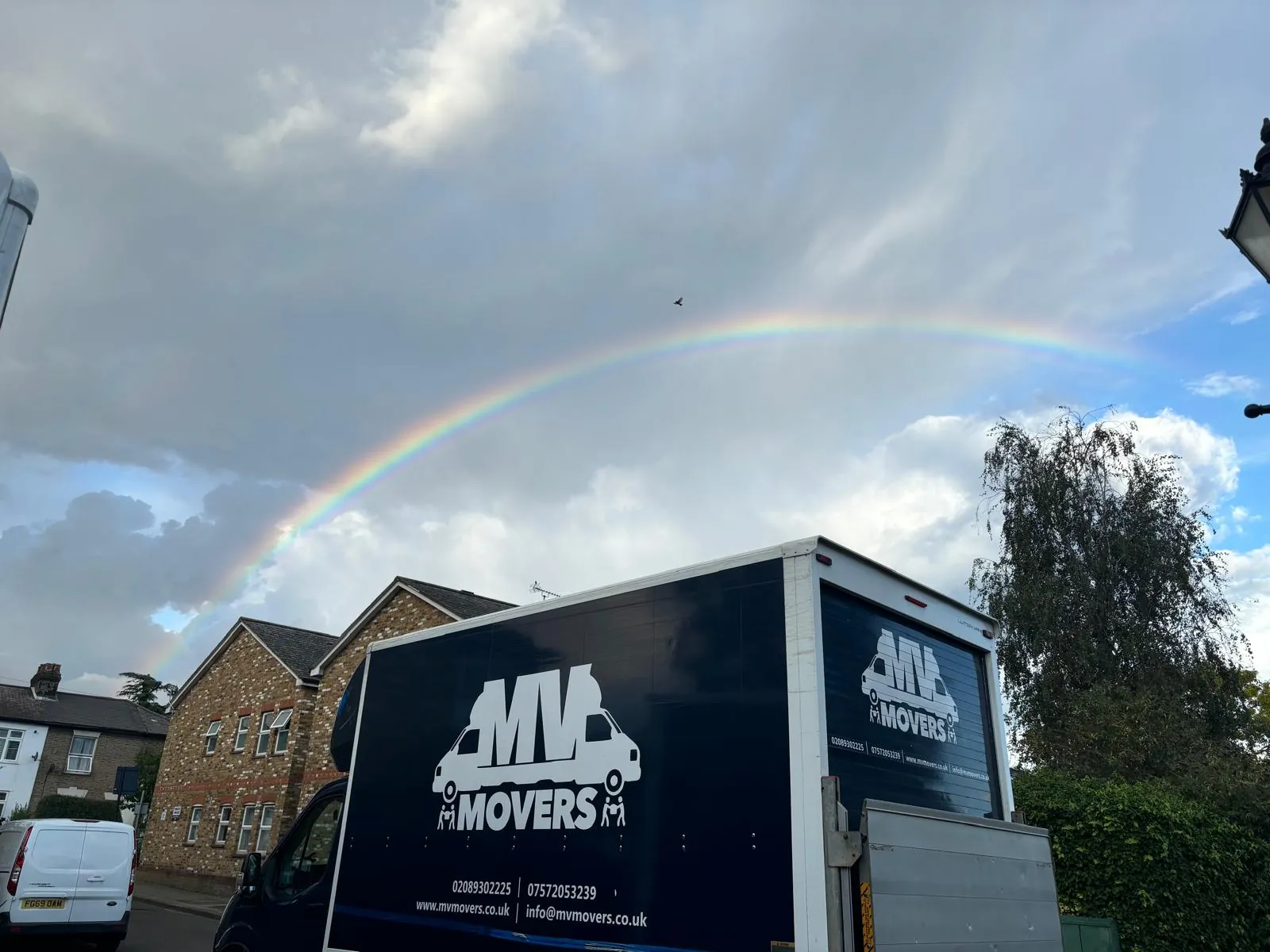 Rainbow – Van under a West London rainbow