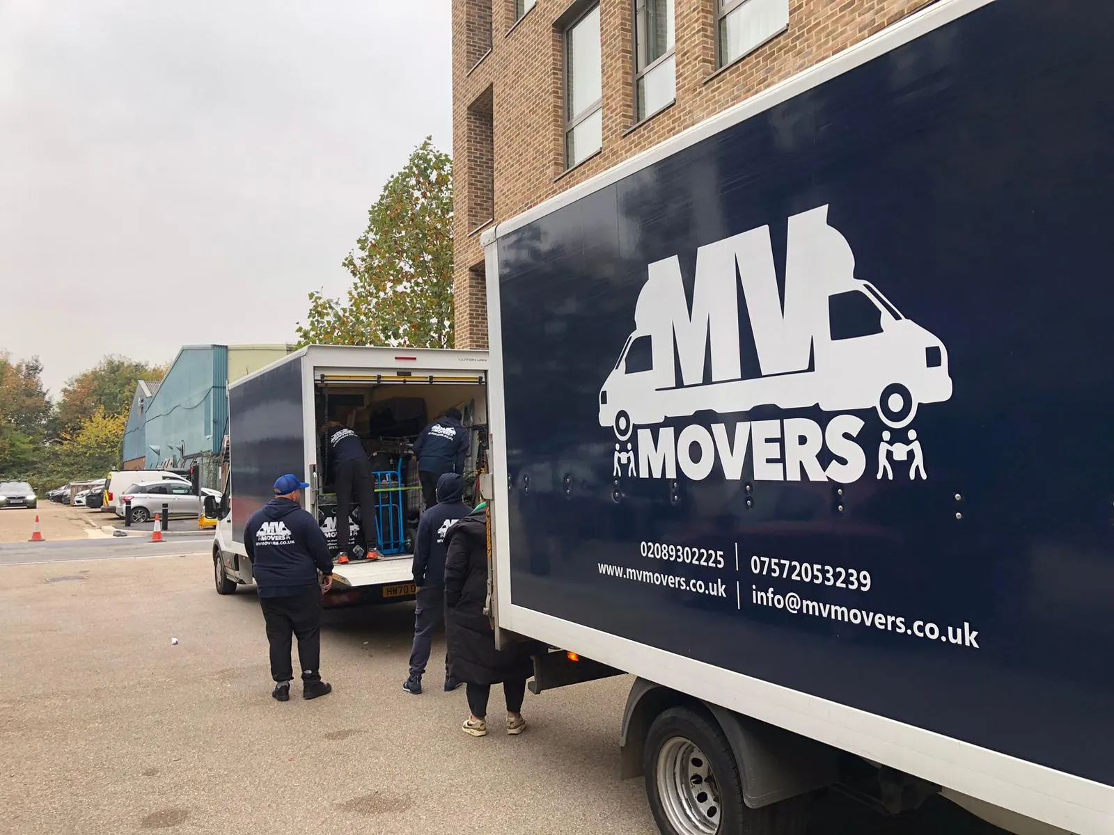 MV Movers crew loading a Luton van