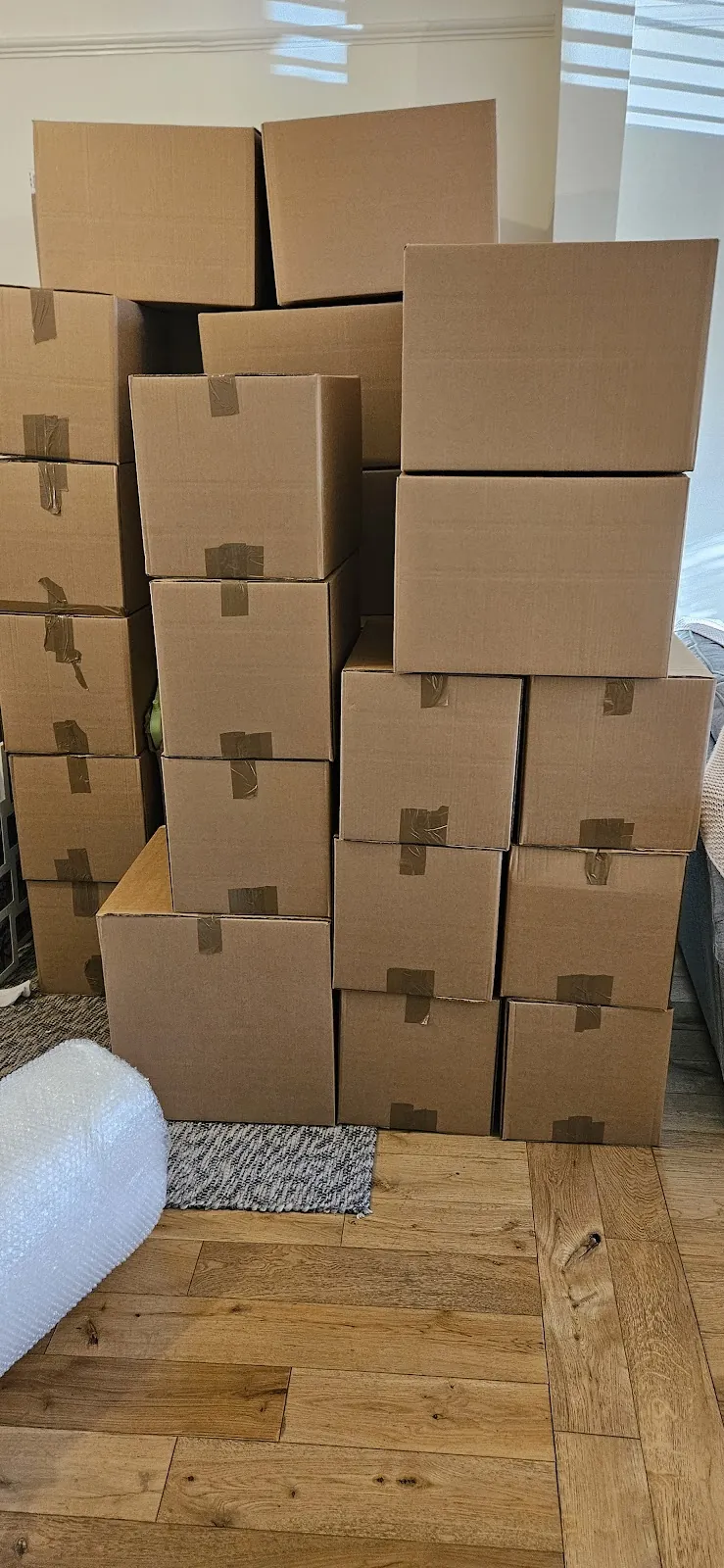 Packed and labelled – A full pack the day before