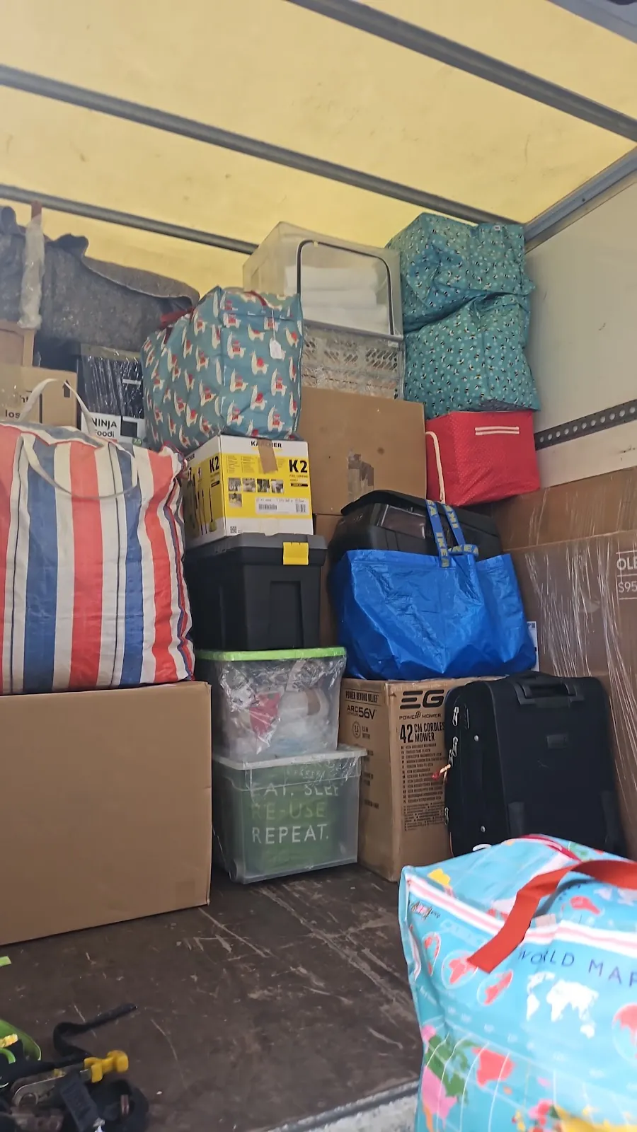 Wrapped for storage – Protected inside the unit